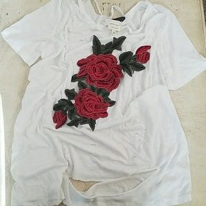 Distressed White T-shirt